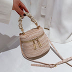 Crocodile Pattern Bucket Bag
