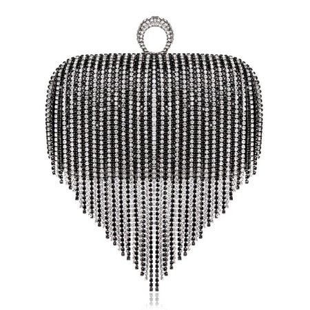 Rhinestone Ring Clutch Bag