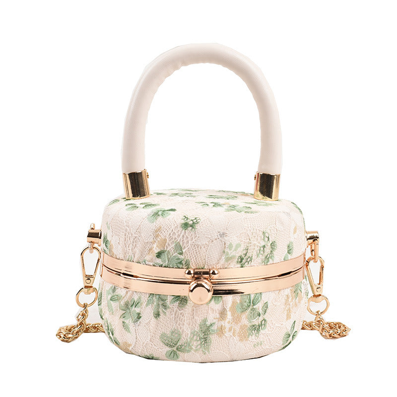 cylindrical chain handbag