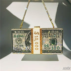 money print clutch bag