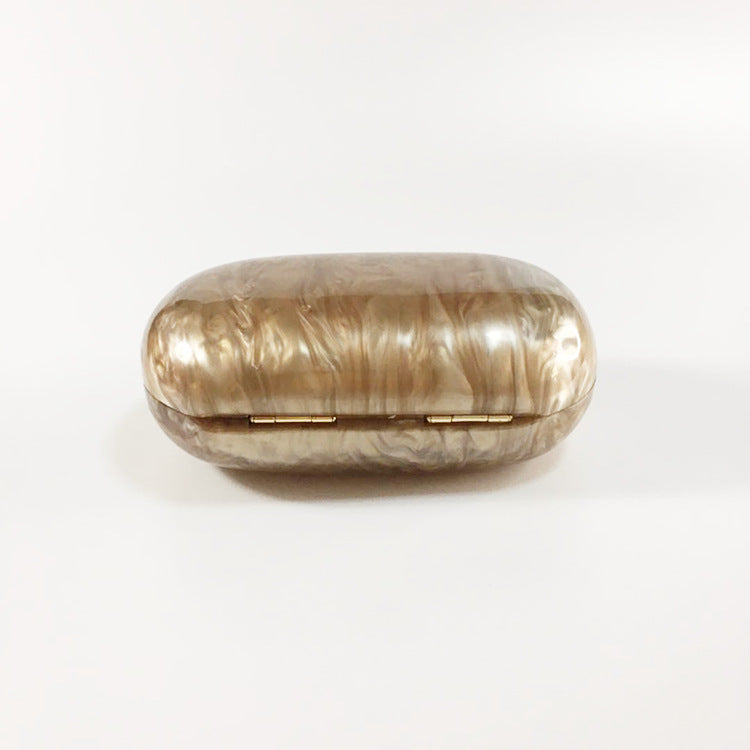 oval acrylic clutch bag