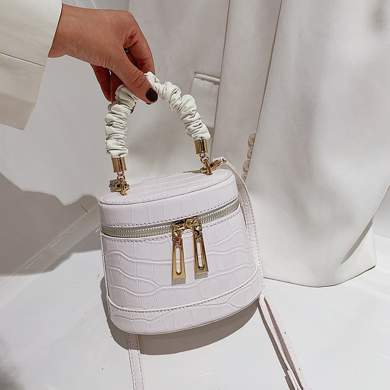 Crocodile Pattern Bucket Bag