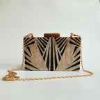 leaf vein acrylic clutch
