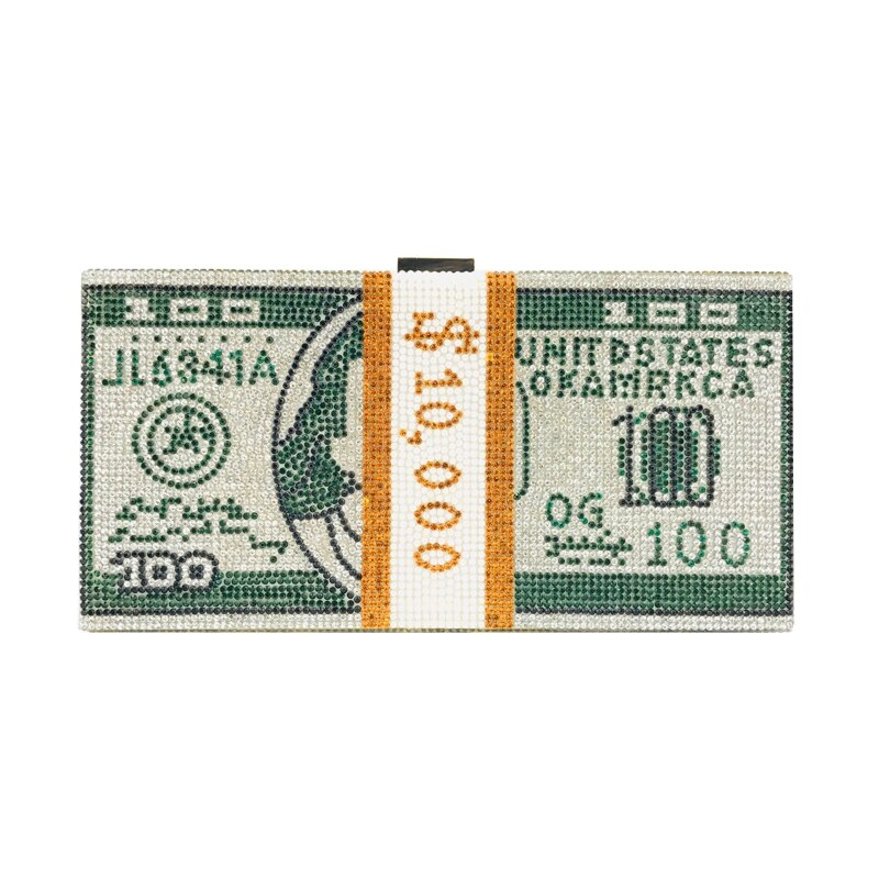 money print clutch bag