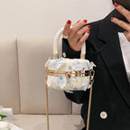 cylindrical chain handbag