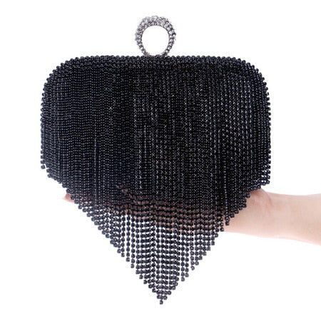 Rhinestone Ring Clutch Bag