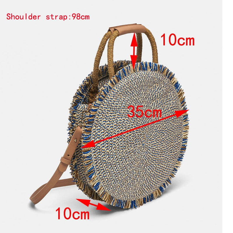  Straw Woven Beach Bag