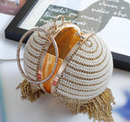 : Pearl Beaded Clutch Bag