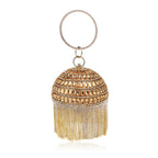 Round Fringe Evening Bag