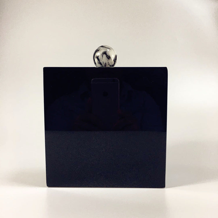 marbled acrylic clutch bag
