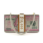money print clutch bag