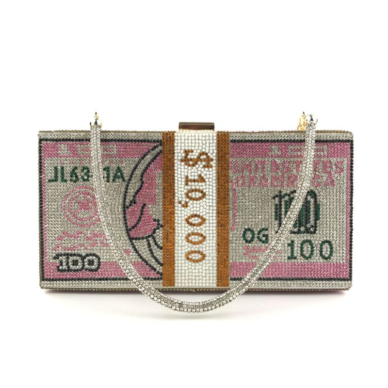 money print clutch bag