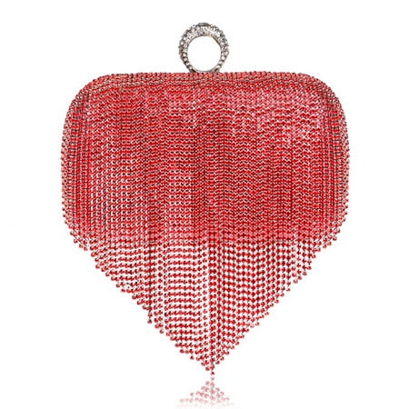 Rhinestone Ring Clutch Bag