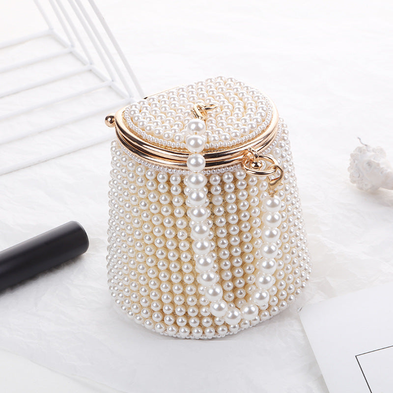 Pearl Bucket Evening Bag