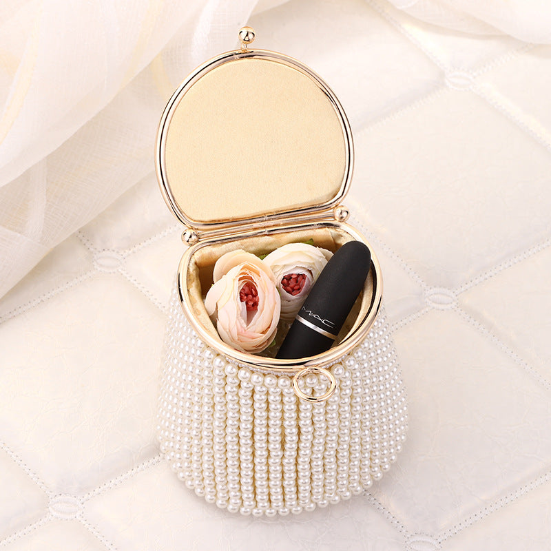Pearl Bucket Evening Bag
