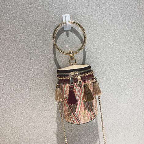 Round Straw Tote Bag