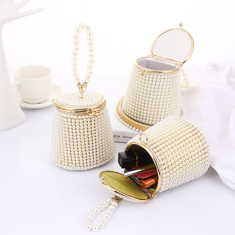 Pearl Bucket Evening Bag