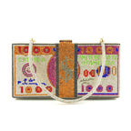 money print clutch bag
