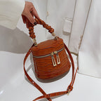 Crocodile Pattern Bucket Bag