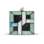 marbled acrylic clutch bag