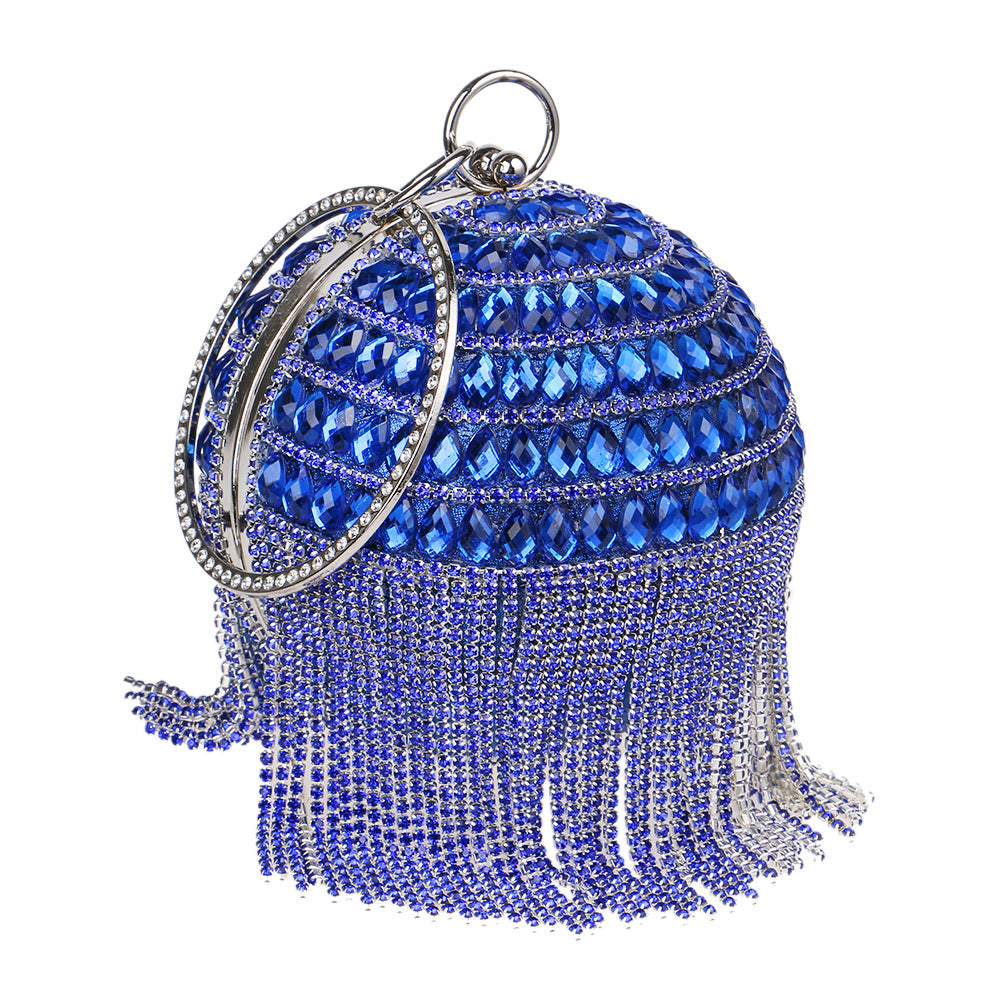 Round Fringe Evening Bag