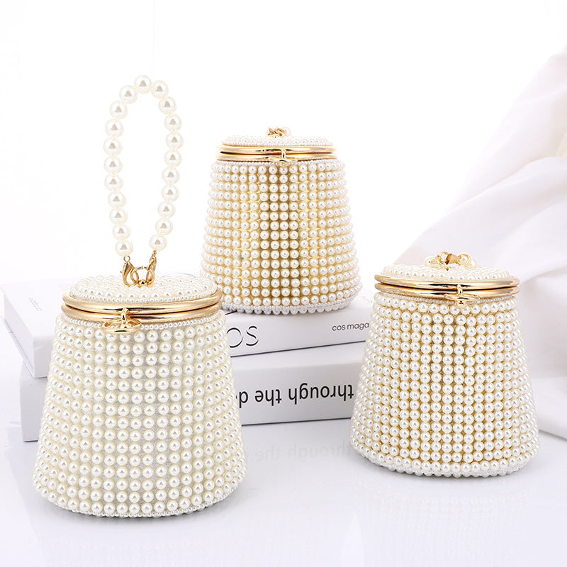 Pearl Bucket Evening Bag