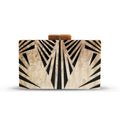 leaf vein acrylic clutch