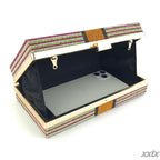money print clutch bag