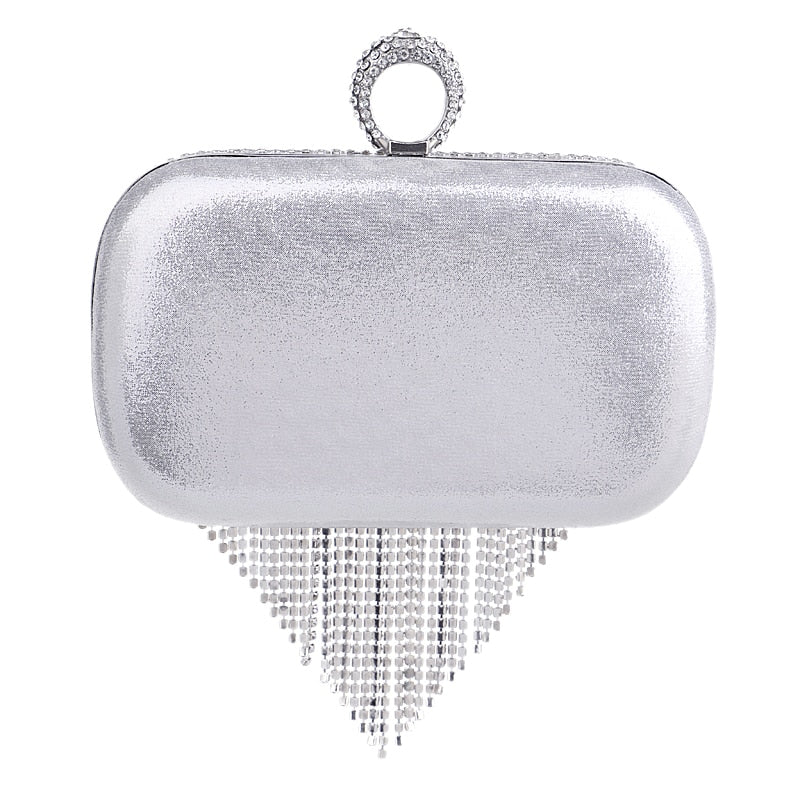 Rhinestone Ring Clutch Bag