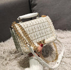 Woolen Pearl Tote Bag