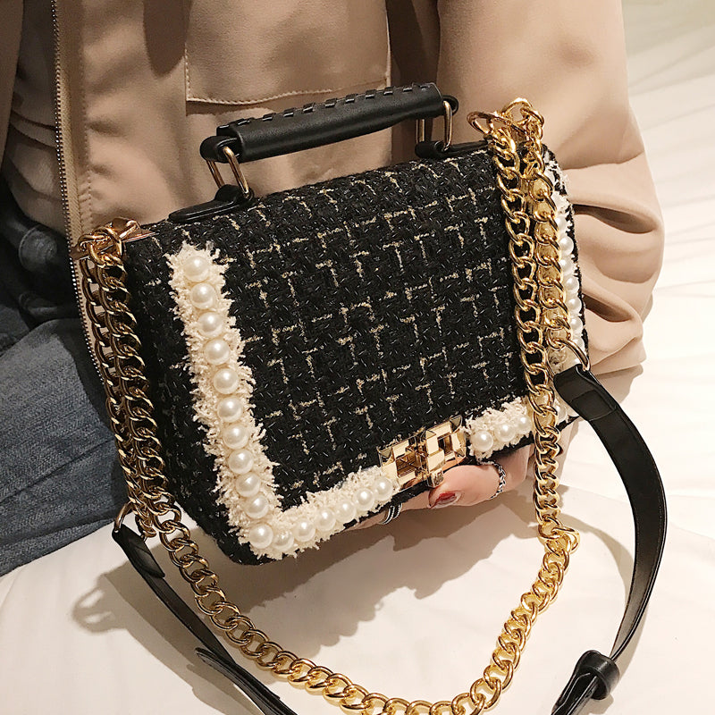 Woolen Pearl Tote Bag