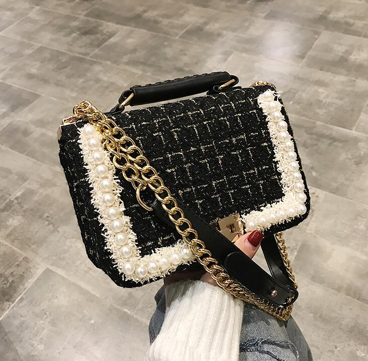 Woolen Pearl Tote Bag