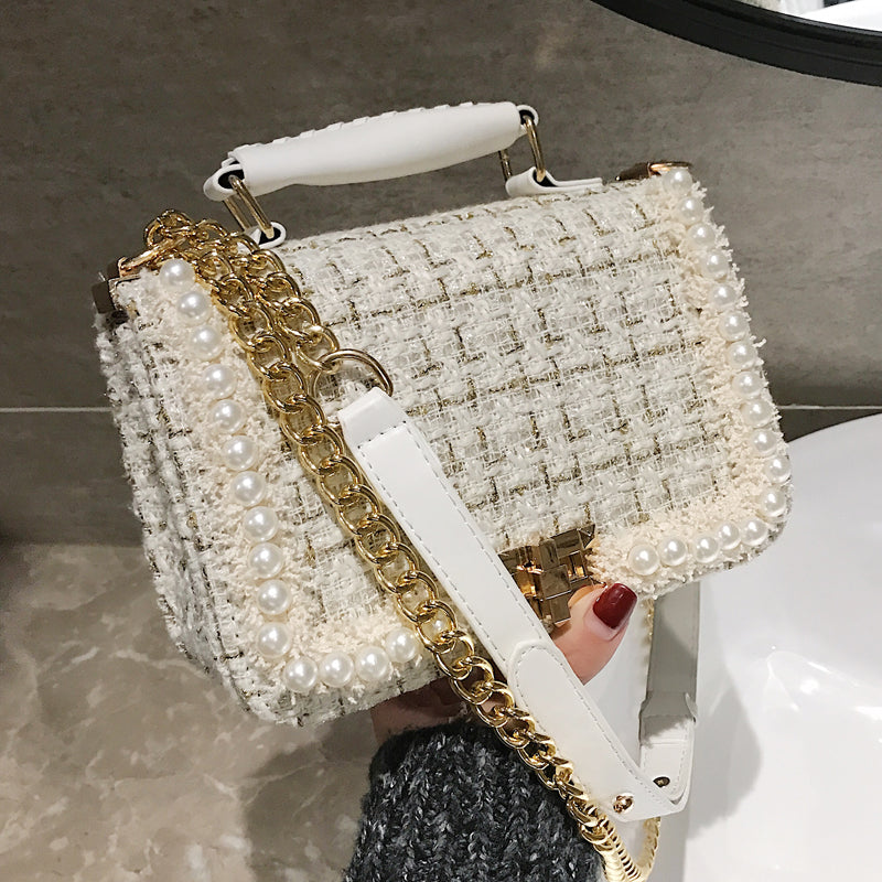 Woolen Pearl Tote Bag