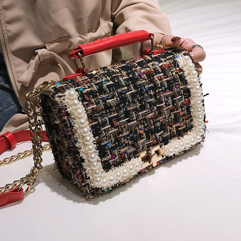 Woolen Pearl Tote Bag