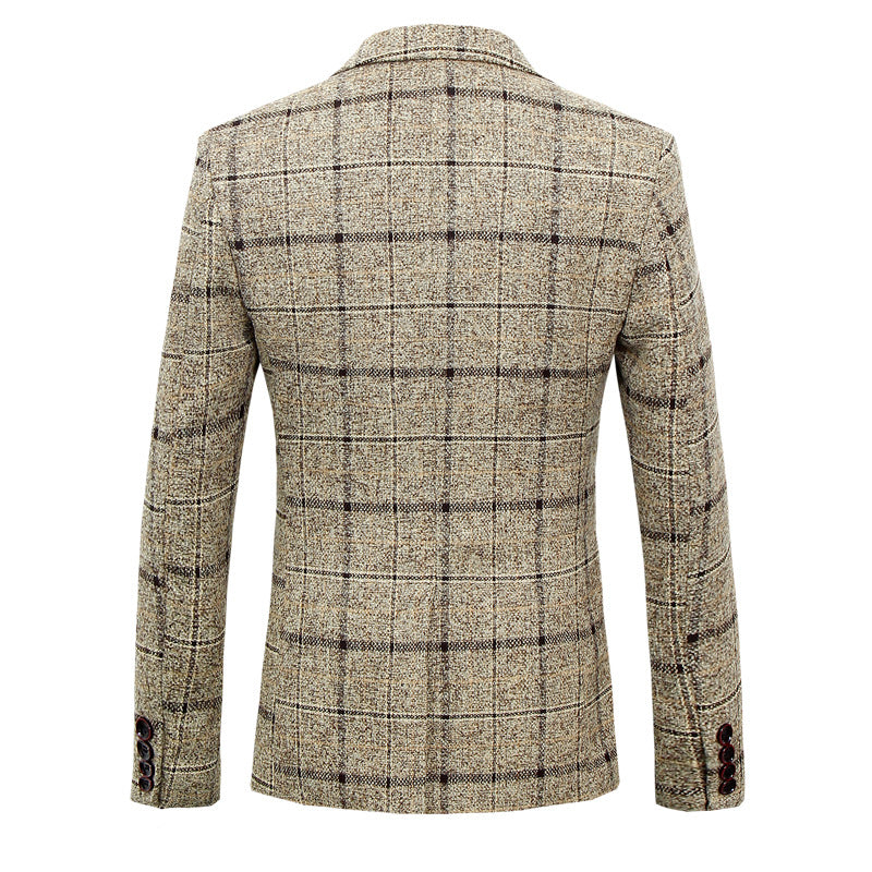 Men's Plaid Suit Jacket